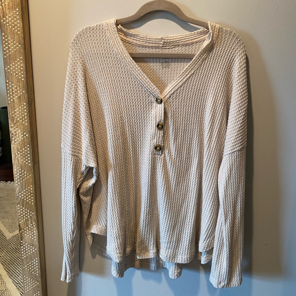 AEO Soft & Sexy Plush Waffle Shirt